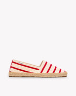 The Original Espadrille - Classic Stripes - Ivory / Red - Women's - Women's Espadrilles - Ivory / Red - Soludos - 