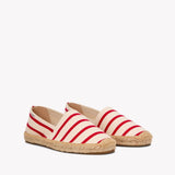 The Original Espadrille - Classic Stripes - Ivory / Red - Women's - Women's Espadrilles - Ivory / Red - Soludos -