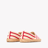 The Original Espadrille - Classic Stripes - Ivory / Red - Women's - Women's Espadrilles - Ivory / Red - Soludos - 