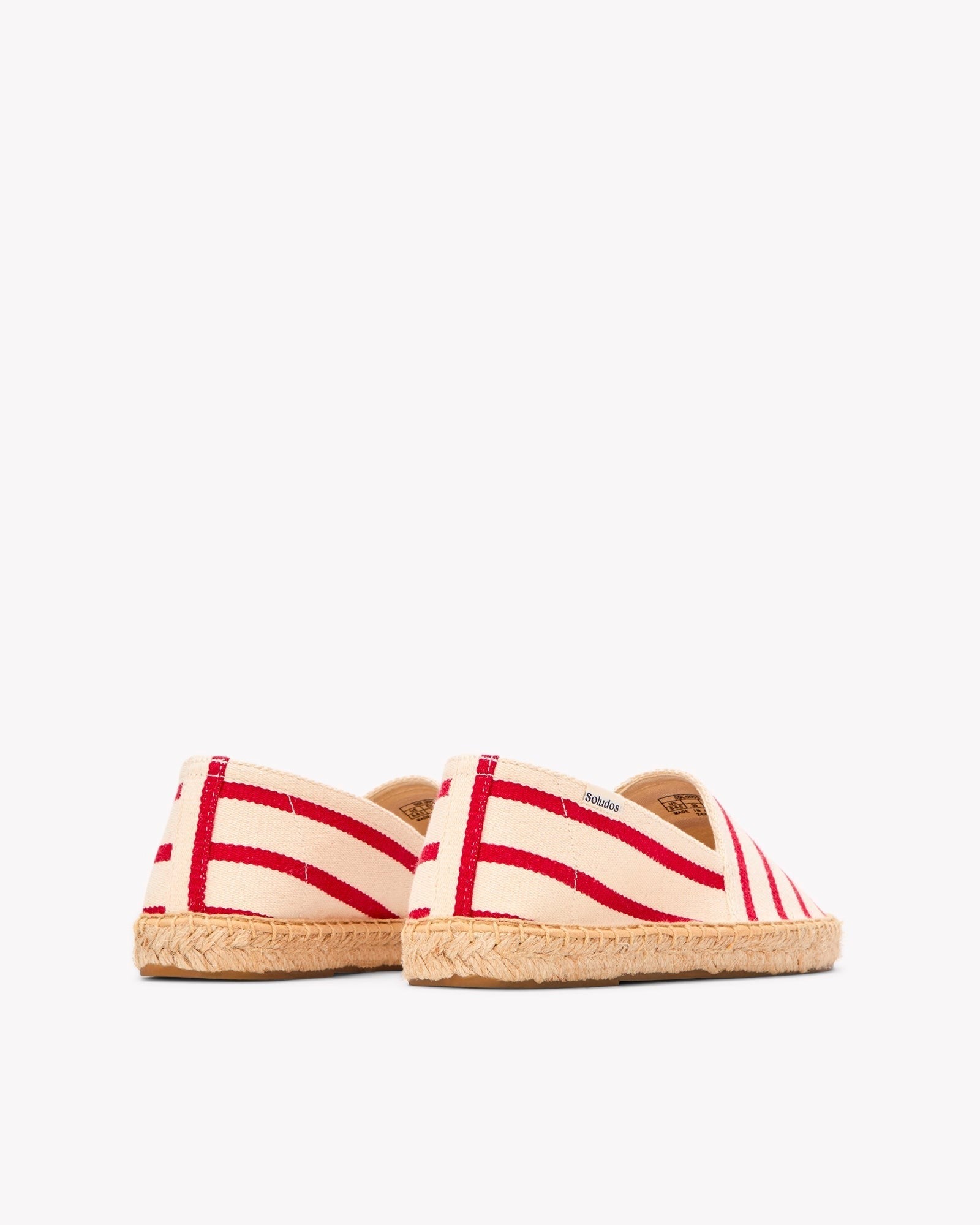 The Original Espadrille - Classic Stripes - Ivory / Red - Women's - Women's Espadrilles - Ivory / Red - Soludos - 