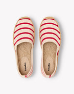 The Original Espadrille - Classic Stripes - Ivory / Red - Women's - Women's Espadrilles - Ivory / Red - Soludos - 