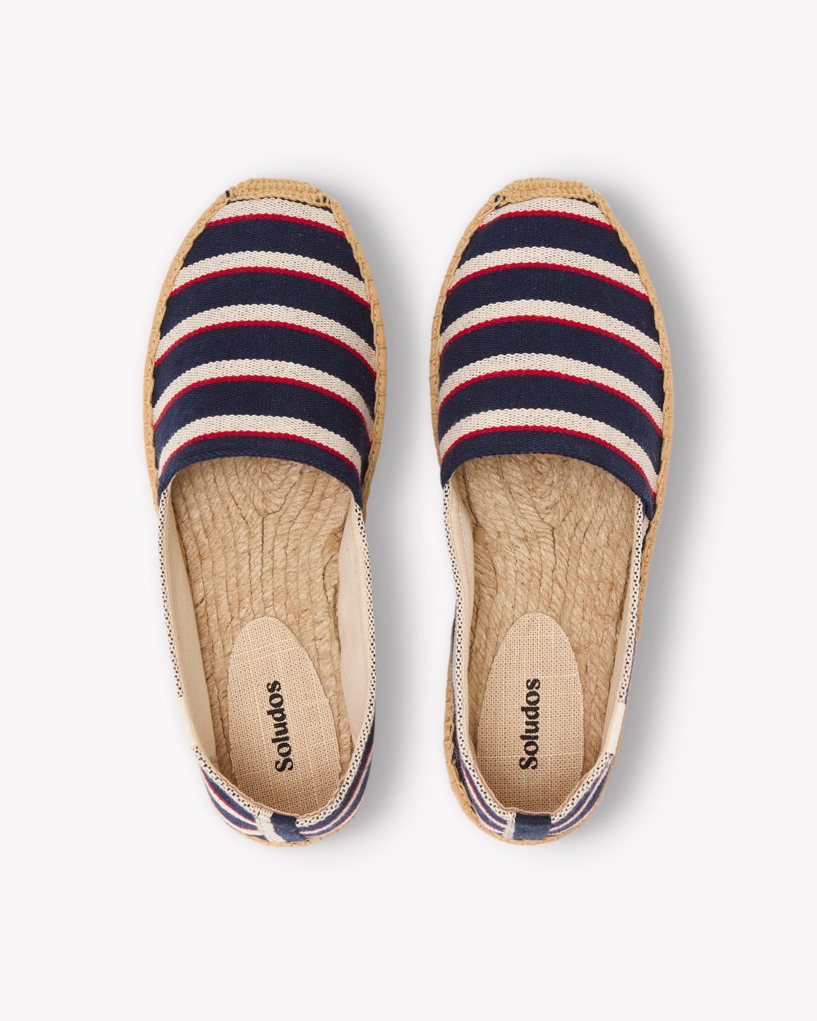 The Original Espadrille - Classic Stripes - Navy / Ivory / Red - Women's - Women's Espadrilles - Navy / Ivory / Red - Soludos -