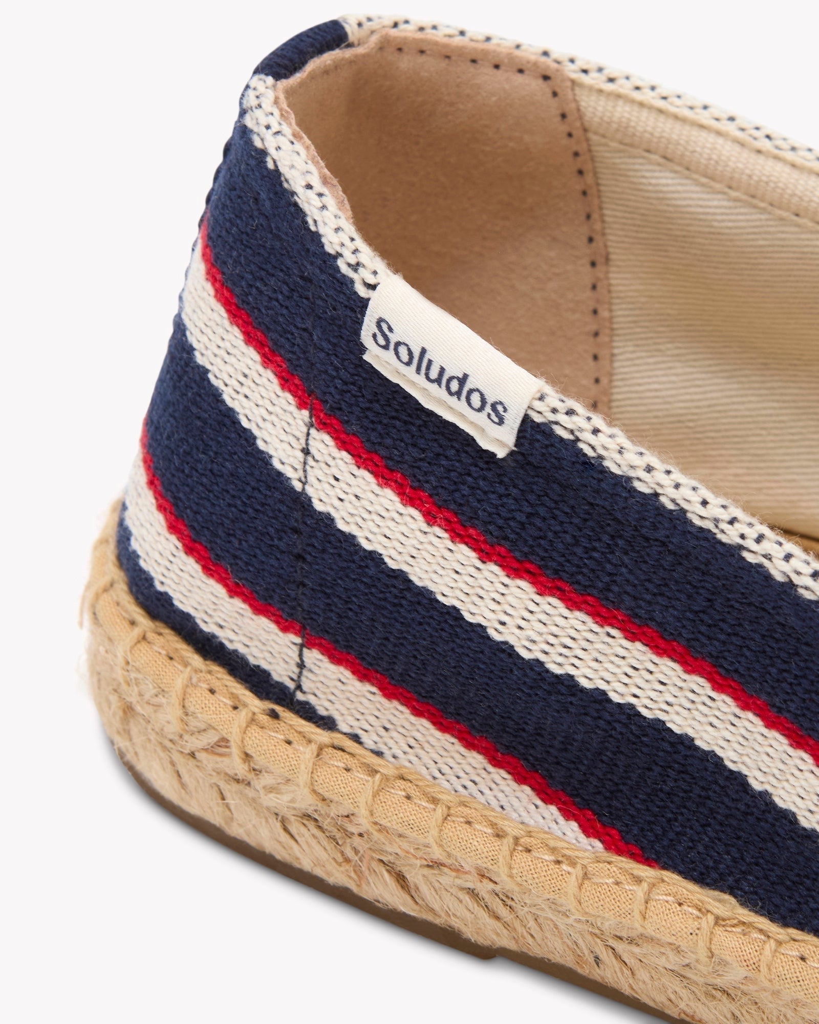 The Original Espadrille - Classic Stripes - Navy / Ivory / Red - Women's - Women's Espadrilles - Navy / Ivory / Red - Soludos -