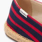 The Original Espadrille - Classic Stripes - Navy / Red - Women's - Women's Espadrilles - Navy / Red - Soludos -