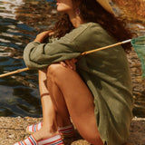 The Original Espadrille - Beach Stripes - Red / Orange / Blue - Women's - Women's Espadrilles - Red / Orange / Blue - Soludos -