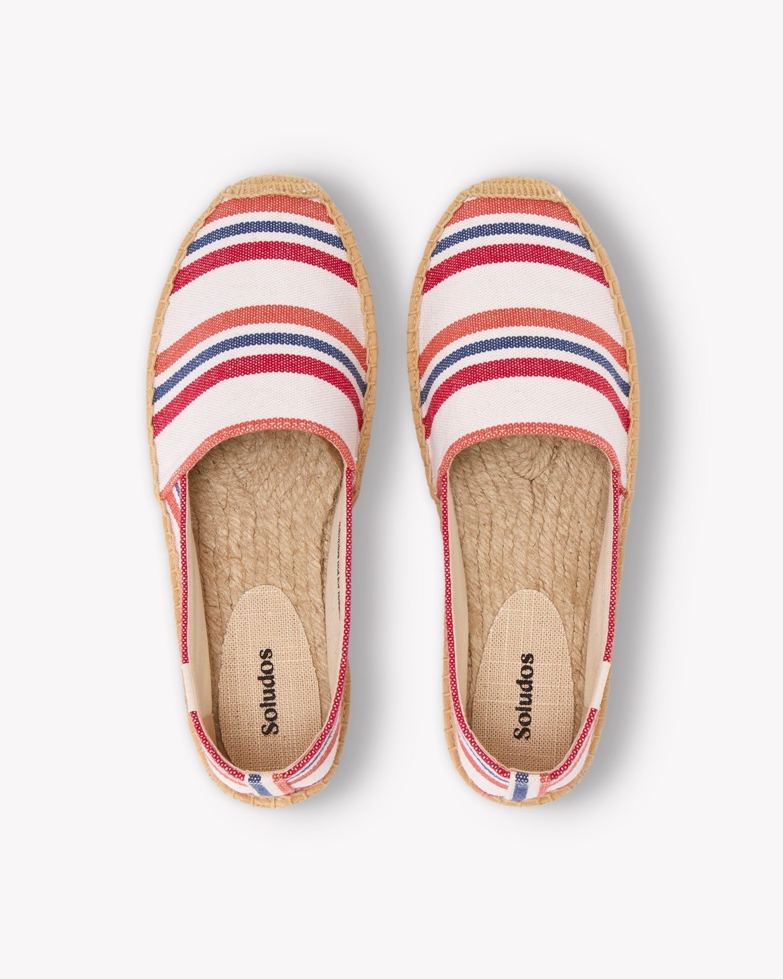 The Original Espadrille - Beach Stripes - Red / Orange / Blue - Women's - Women's Espadrilles - Red / Orange / Blue - Soludos -