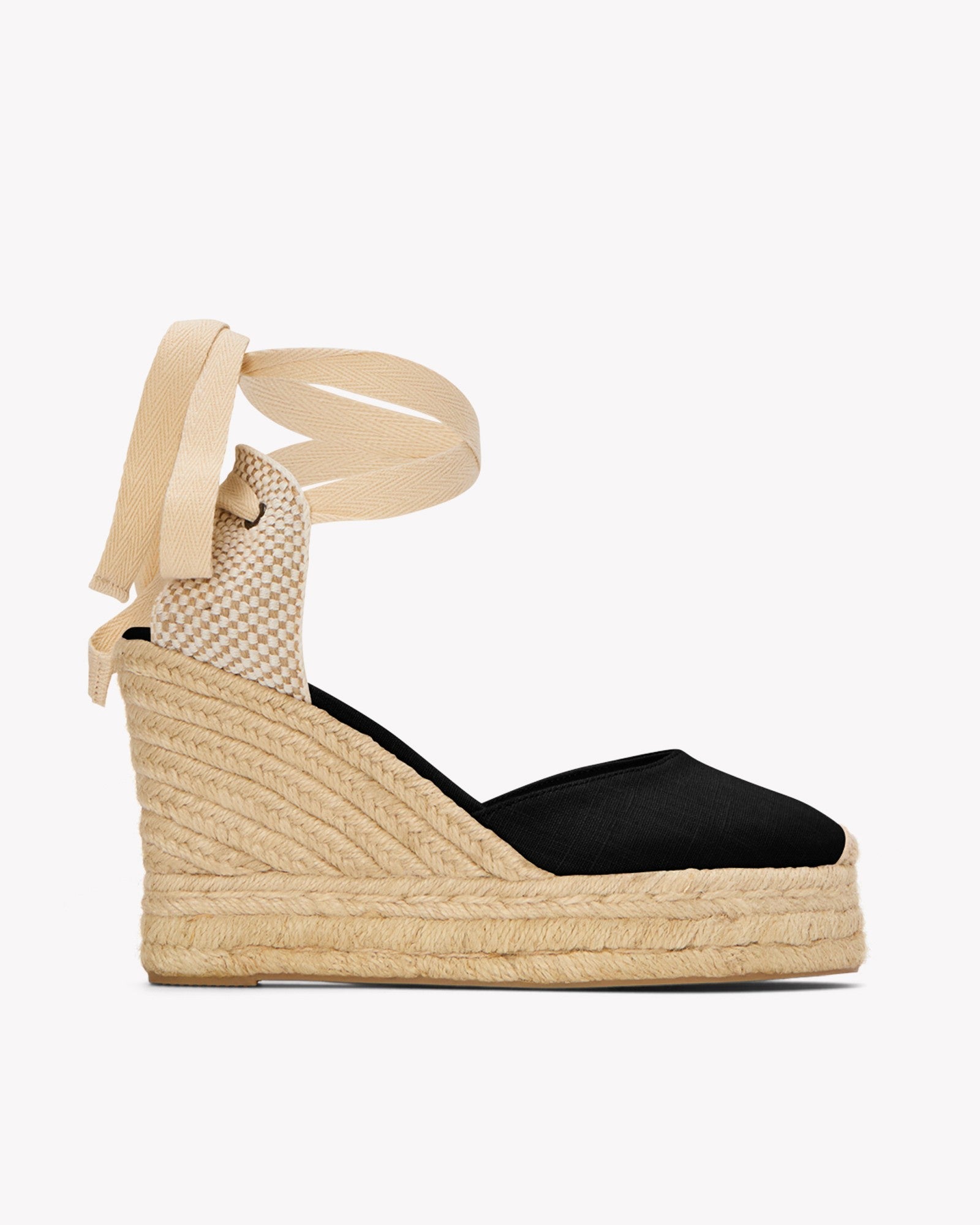 The Platform Wedge - Classic - Noche Black - Women's - Women's Wedge Espadrilles - Noche Black - Soludos -