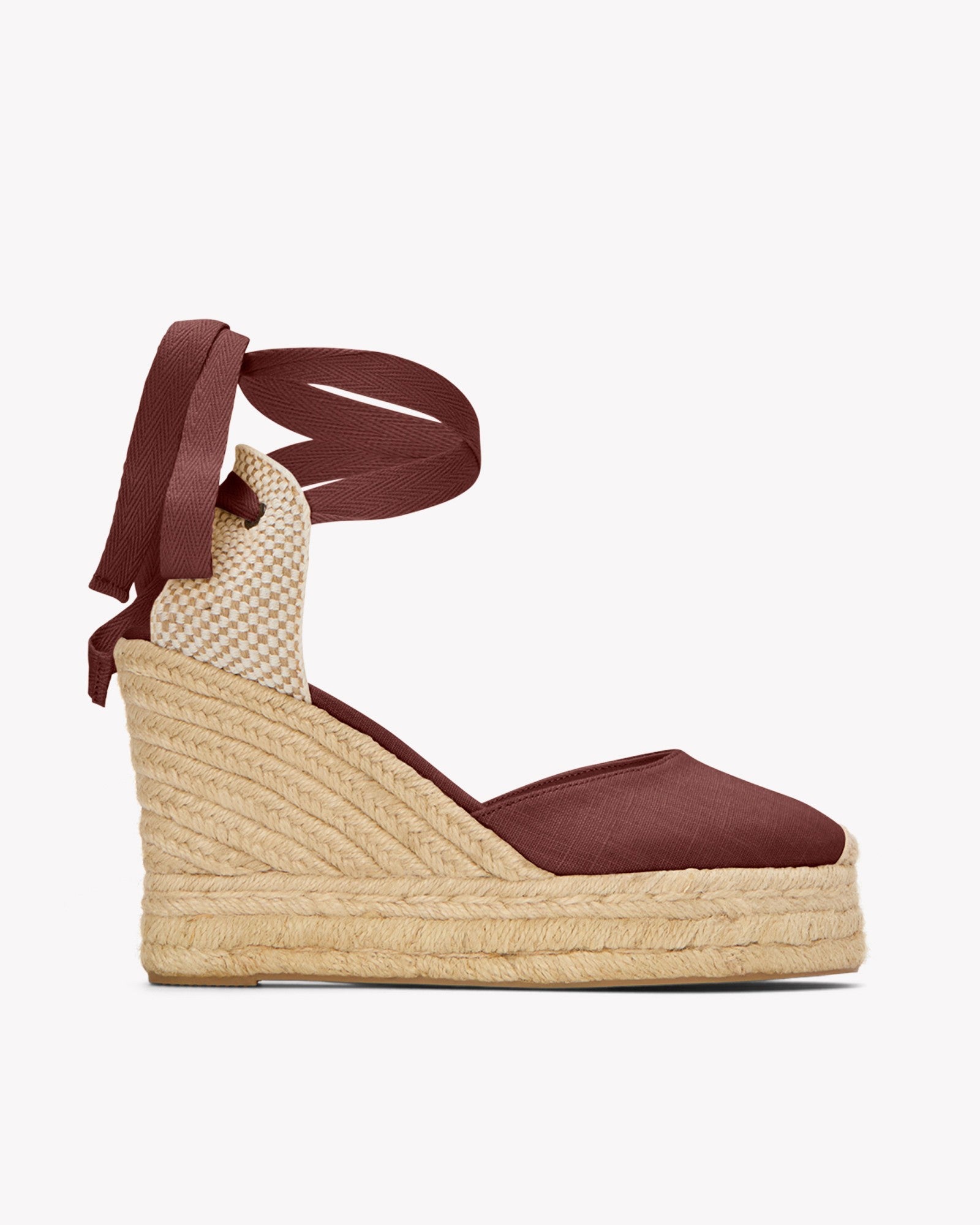 Women's Marseille Platform Wedge Espadrille | Linen Color | Castano Brown