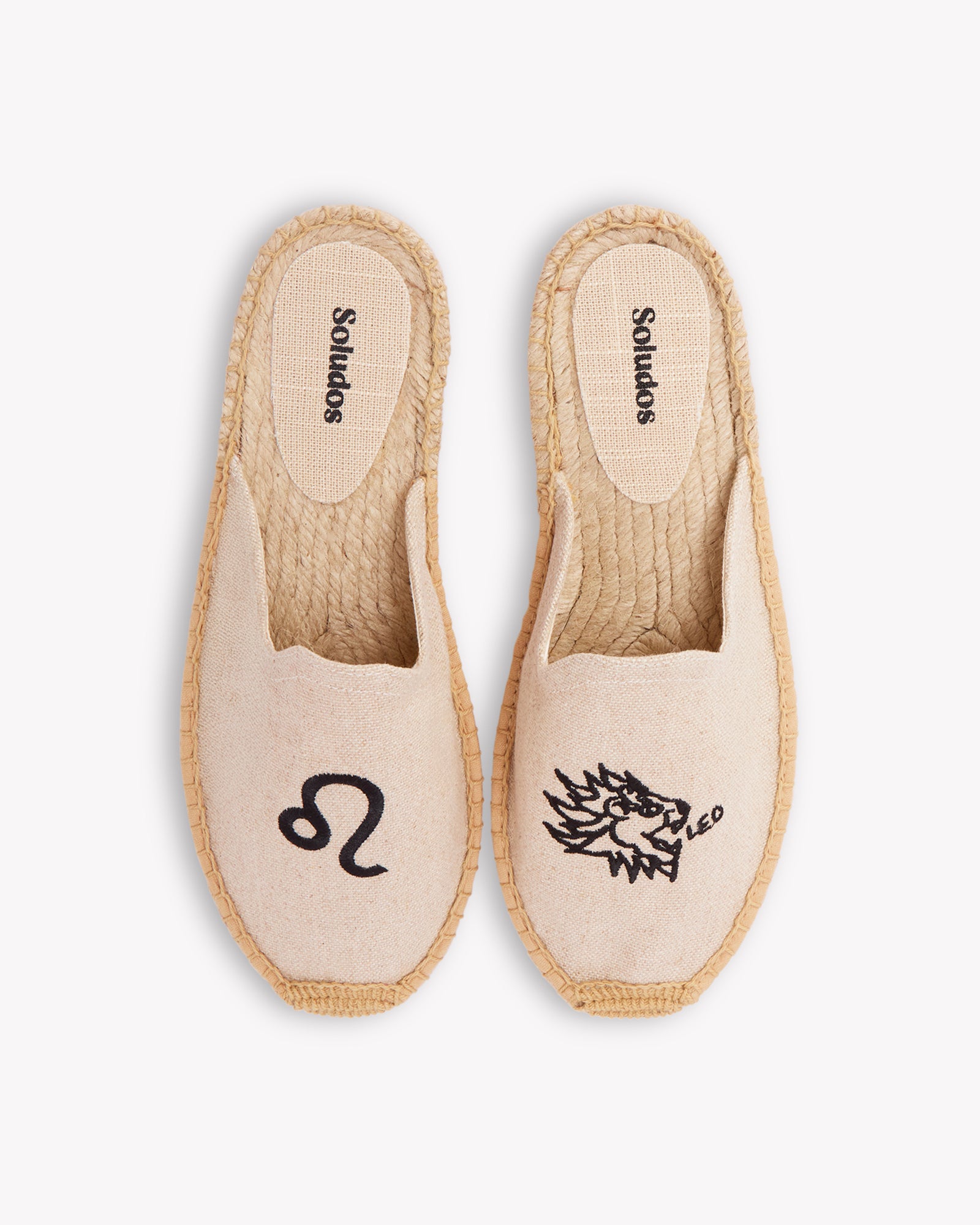 Smoking Mule Espadrille Embroidery Leo Undyed
