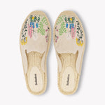 Womens_Espadrilles_The Smoking Mule_Embroidery_Natural Undyed - Lavender Fields - Women's Espadrilles - Natural Undyed - Lavender Fields - Soludos -