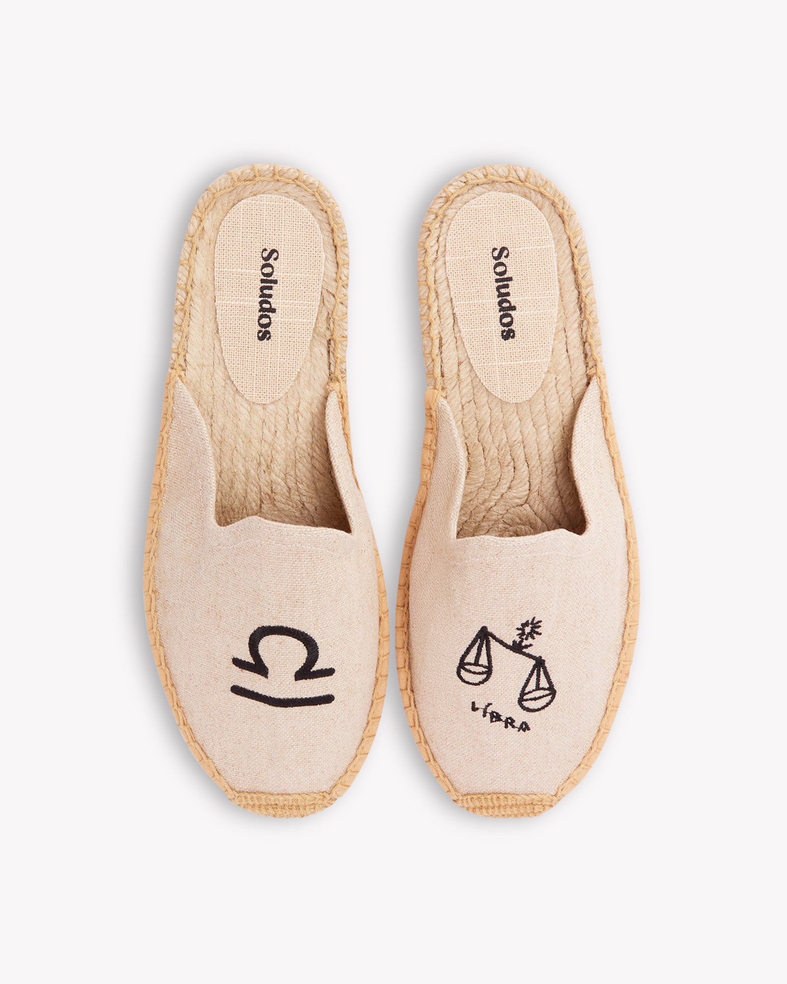 Smoking Mule Espadrille Embroidery Libra Undyed