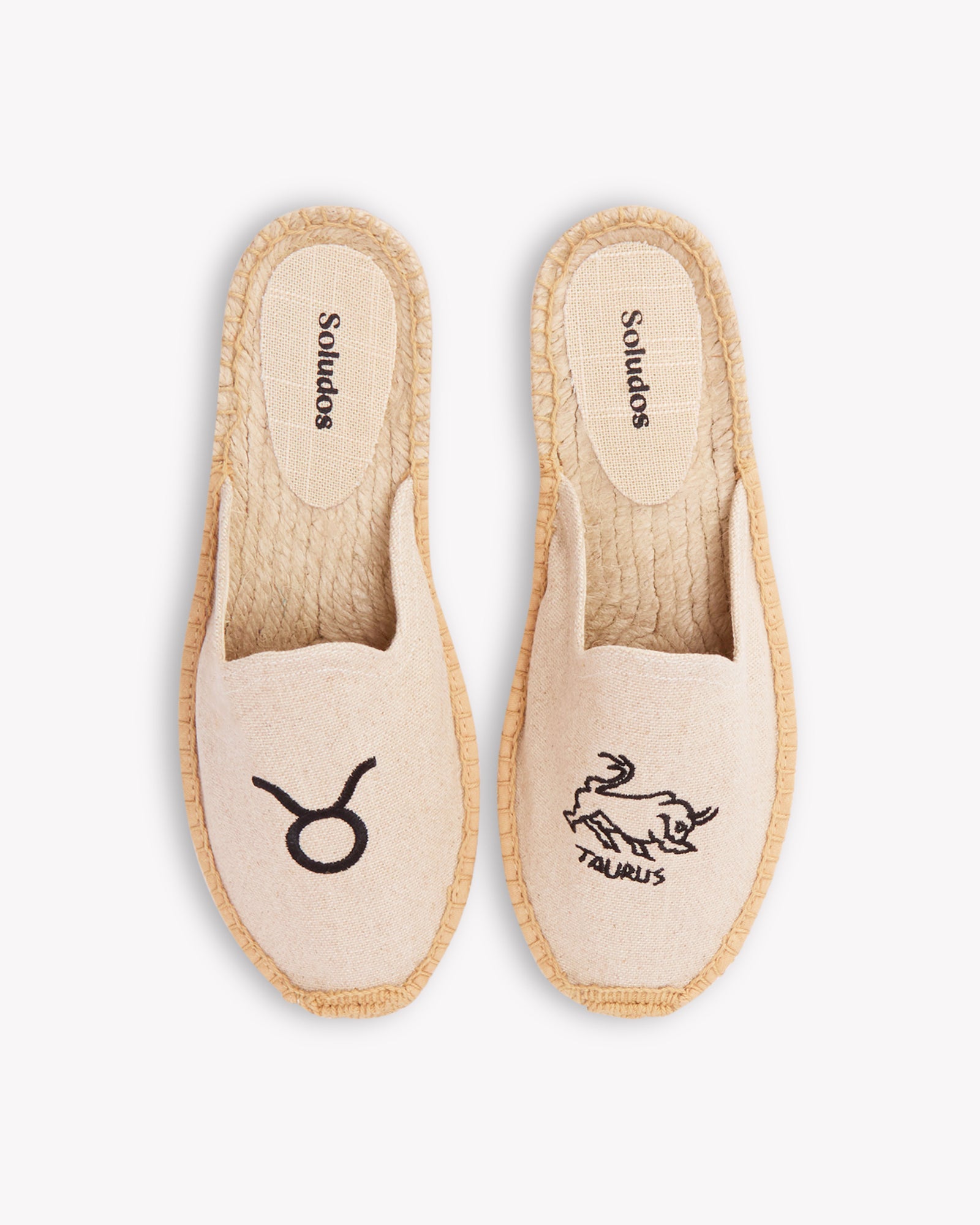 Smoking Mule Espadrille Embroidery Taurus Undyed
