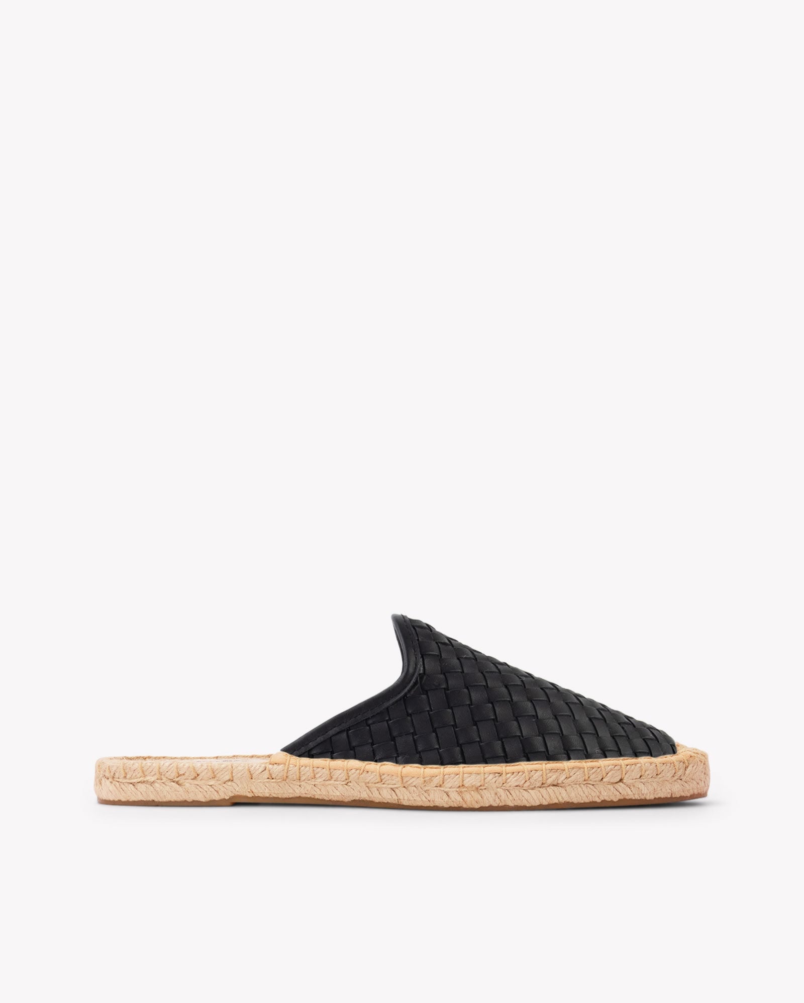 Smoking Mule Espadrille Woven Leather Noche