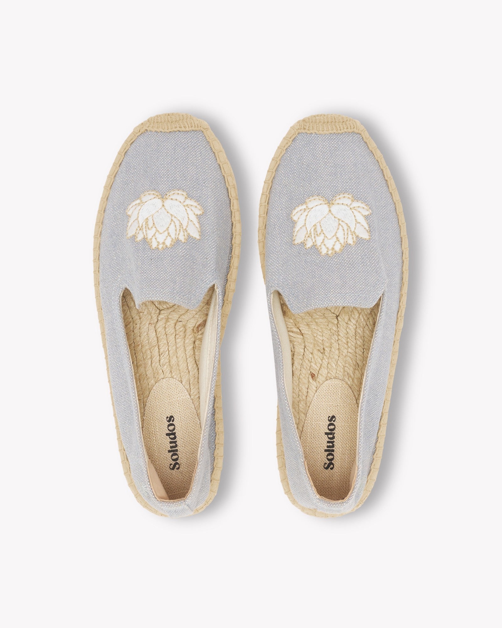 Womens_Espadrilles_The Smoking_Embroidery_Dolphin Blue - White Lotus - Women's Espadrilles - Dolphin Blue - White Lotus - Soludos -