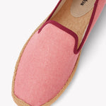 Women's Smoking Espadrille | Linen Color | Coral Red - Women's Espadrilles - Coral Red - Soludos -