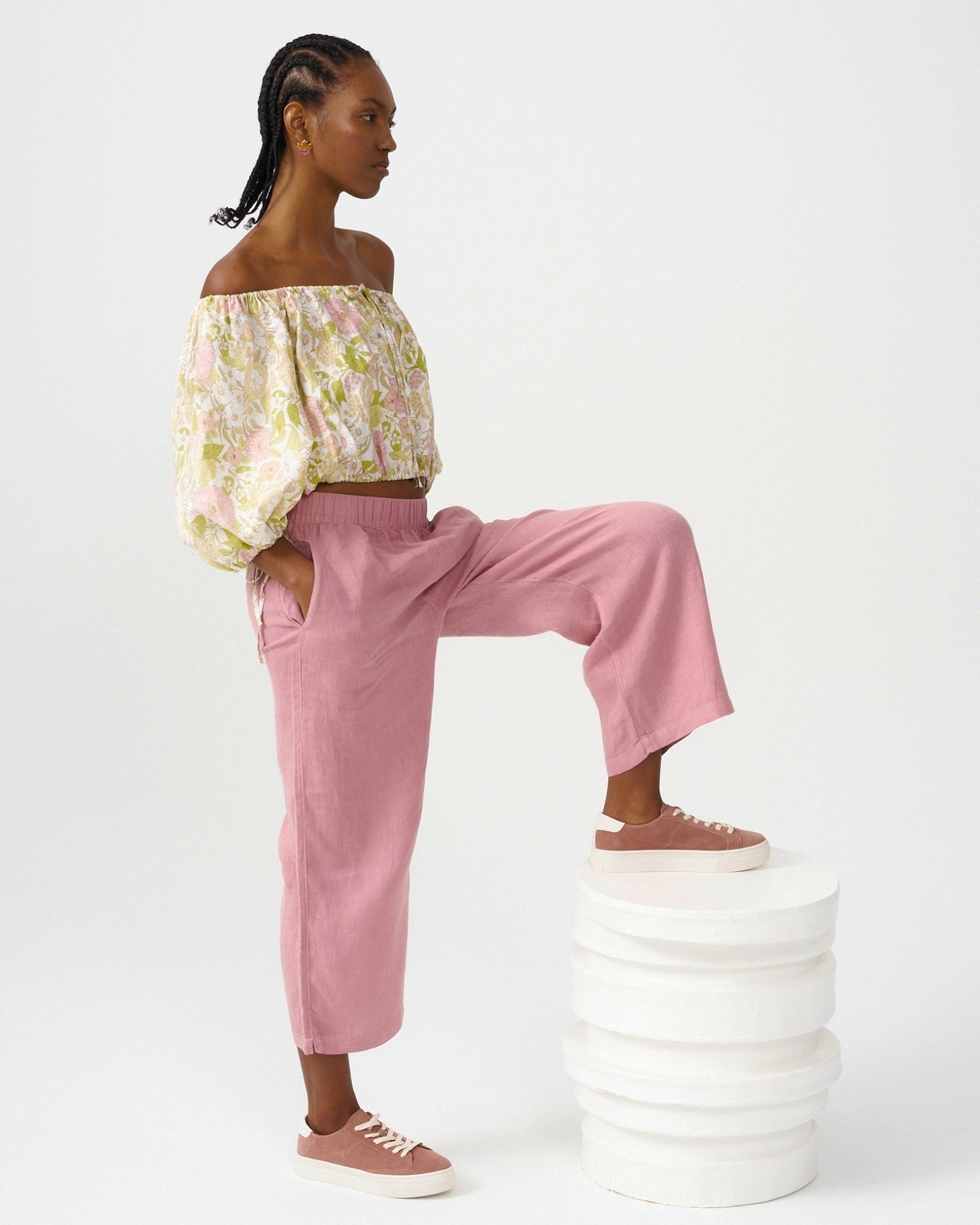 The Ibiza Platform - Suede - Dusty Rose - Women's - Women's Sneakers - Dusty Rose - Soludos -