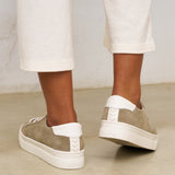 The Ibiza Platform - Suede - Sage Green - Women's - Women's Sneakers - Sage Green - Soludos - 