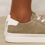 The Ibiza Platform - Suede - Sage Green - Women's - Women's Sneakers - Sage Green - Soludos - 