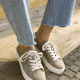 The Ibiza Platform - Suede - Sage Green - Women's - Women's Sneakers - Sage Green - Soludos - 