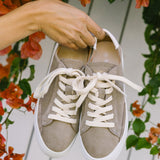 The Ibiza Platform - Suede - Sage Green - Women's - Women's Sneakers - Sage Green - Soludos - 