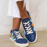 The Original Ibiza - Embroidery / Rainbow Wave - Marine Blue - Women's - Women's Sneakers - Marine Blue / Rainbow Wave - Soludos -