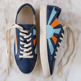 The Original Ibiza - Embroidery / Rainbow Wave - Marine Blue - Women's - Women's Sneakers - Marine Blue / Rainbow Wave - Soludos -