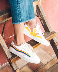 The Original Ibiza - Rainbow Wave - White - Women's - Women's Sneakers - Oasis White / Rainbow Wave - Soludos -