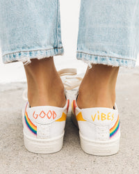 The Original Ibiza - Rainbow Wave - White - Women's - Women's Sneakers - Oasis White / Rainbow Wave - Soludos -
