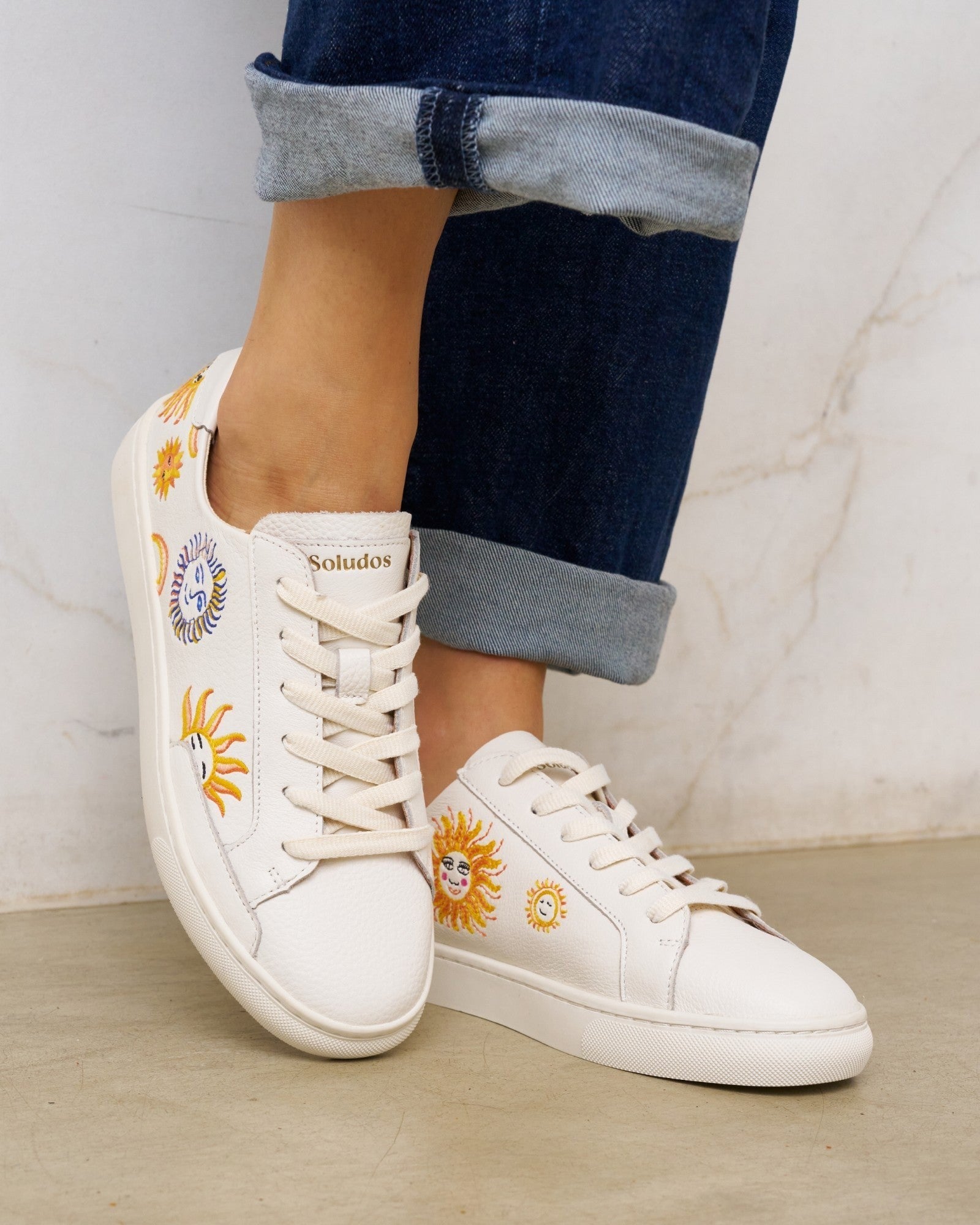 The Original Ibiza - Embroidery / Shine On - White - Women's - Women's Sneakers - White / Shine On - Soludos -