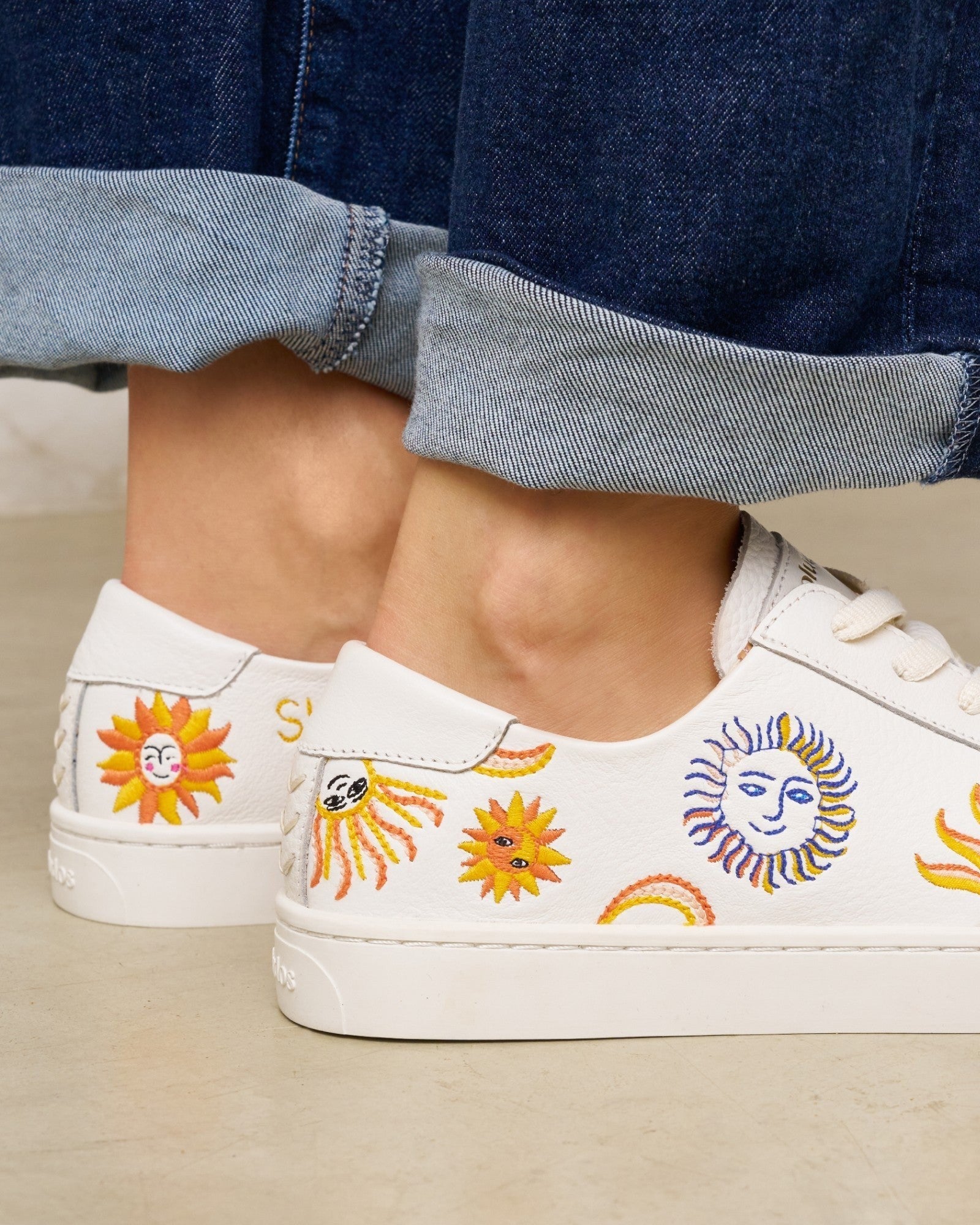 The Original Ibiza - Embroidery / Shine On - White - Women's - Women's Sneakers - White / Shine On - Soludos -