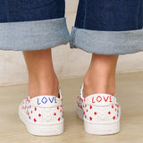The Original Ibiza - Embroidery / Hearts - White - Women's - Women's Sneakers - Oasis White / Hearts - Soludos -