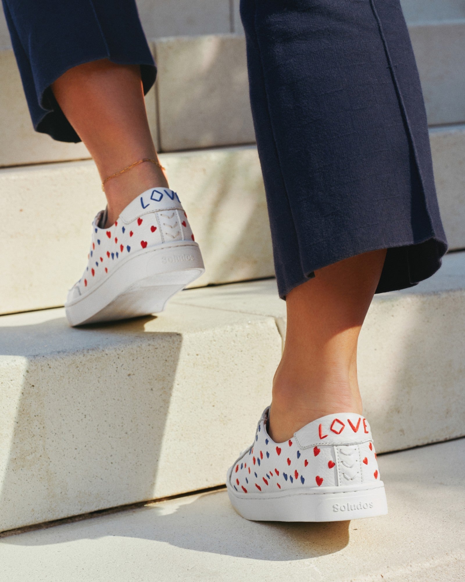 The Original Ibiza - Embroidery / Hearts - White - Women's - Women's Sneakers - Oasis White / Hearts - Soludos -
