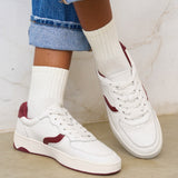 The Roma - Classic - White / Wine - Women's - Women's Sneakers - White / Wine - Soludos -