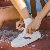 The Roma - Classic - White / Wine - Women's - Women's Sneakers - White / Wine - Soludos -
