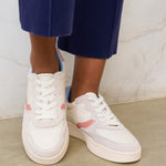 The Roma - Classic - White / Pink / Light Blue - Women's - Women's Sneakers - White / Pink / Light Blue - Soludos -