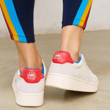 The Roma - Classic - White / Red / French Blue - Women's - Women's Sneakers - White / Red / French Blue - Soludos -