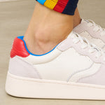 The Roma - Classic - White / Red / French Blue - Women's - Women's Sneakers - White / Red / French Blue - Soludos -