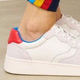 The Roma - Classic - White / Red / French Blue - Women's - Women's Sneakers - White / Red / French Blue - Soludos -