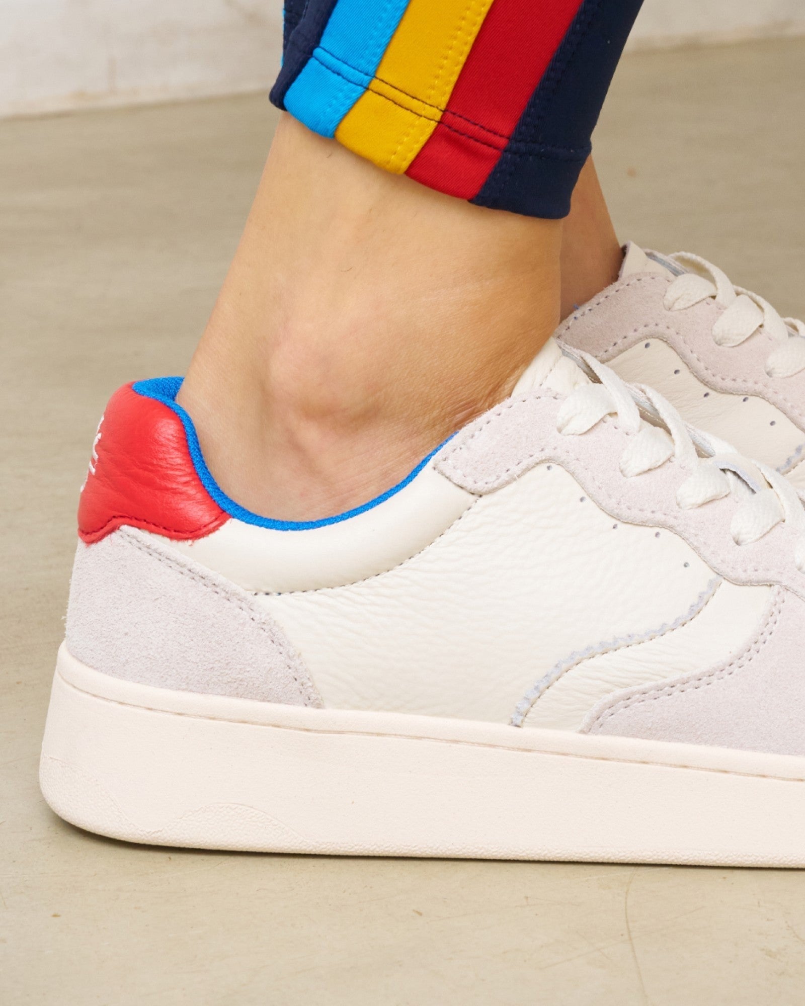 The Roma - Classic - White / Red / French Blue - Women's - Women's Sneakers - White / Red / French Blue - Soludos -