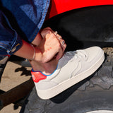 The Roma - Classic - White / Red / French Blue - Women's - Women's Sneakers - White / Red / French Blue - Soludos -