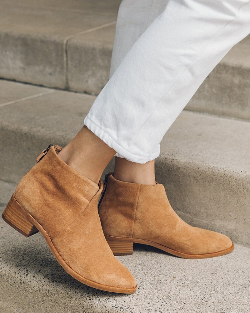 Tan colored booties Clearance