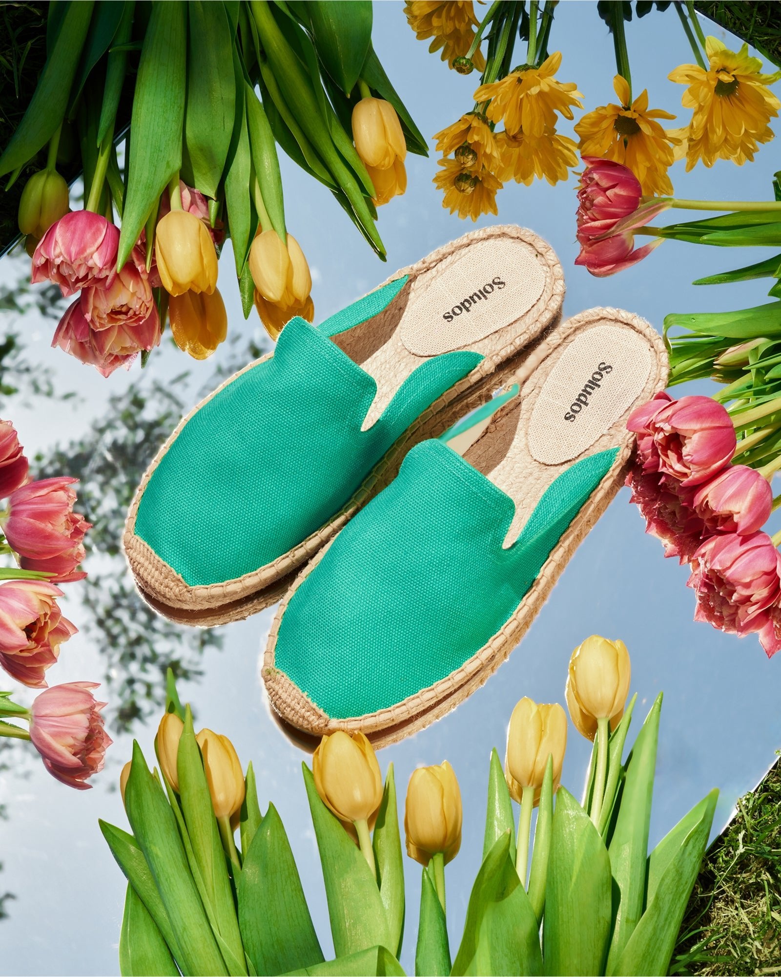 Womens_Espadrilles_The Dali Mule_Canvas Colors_Fiji Green - Women's Espadrilles - Fiji Green - Soludos - 