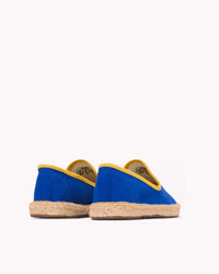 The Smoking Slipper - Contrast Piping - Blue / Yellow - Kids' - Kids' Espadrilles - Blue / Yellow - Soludos - 