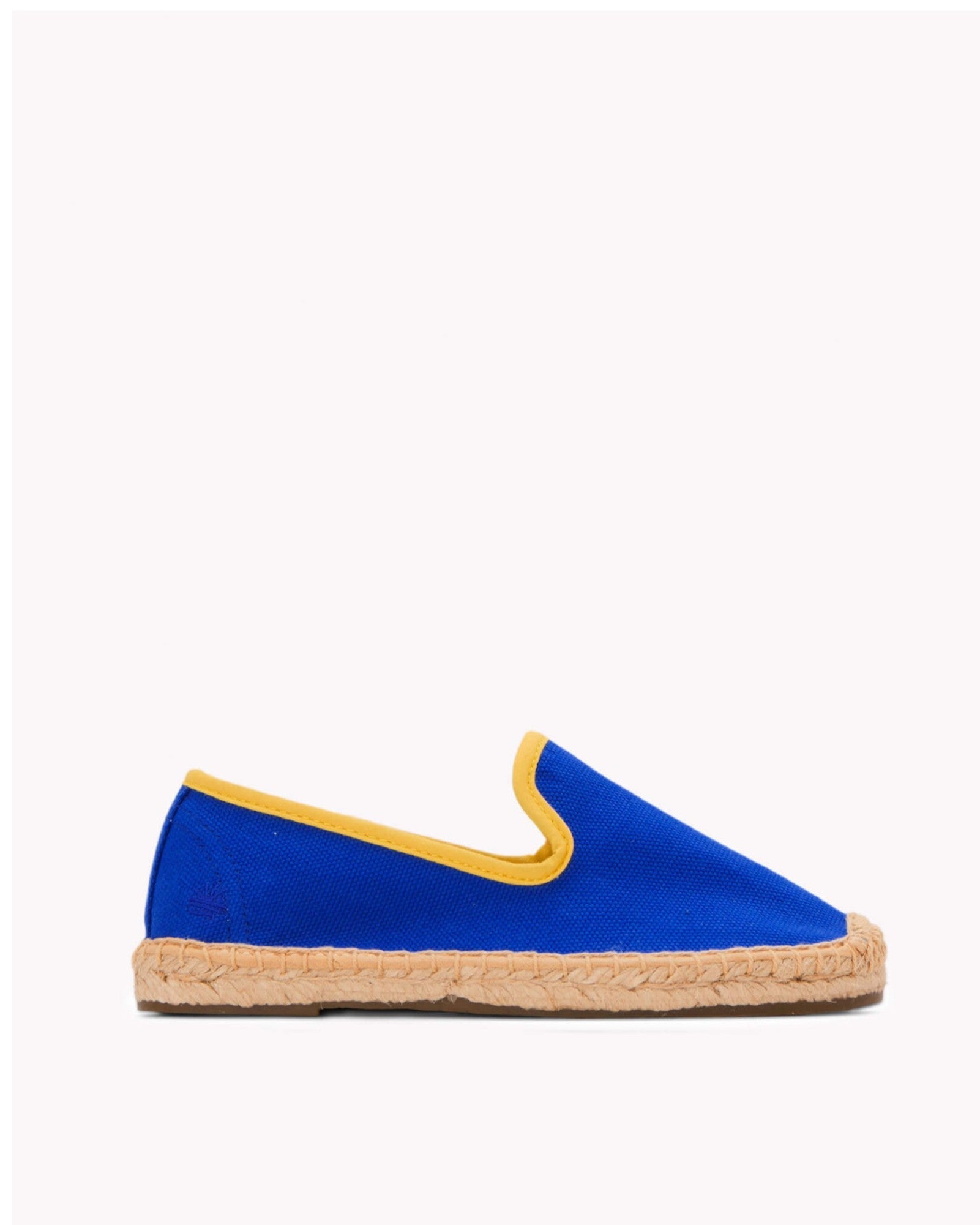 The Smoking Slipper - Contrast Piping - Blue / Yellow - Kids' - Kids' Espadrilles - Blue / Yellow - Soludos - 