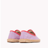 The Smoking Slipper - Contrast Piping - Lavender / Red - Kids' - Kids' Espadrilles - Lavender / Red - Soludos - 