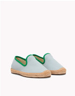 The Smoking Slipper - Contrast Piping - Mint / Green - Kids' - Kids' Espadrilles - Mint / Green - Soludos - 