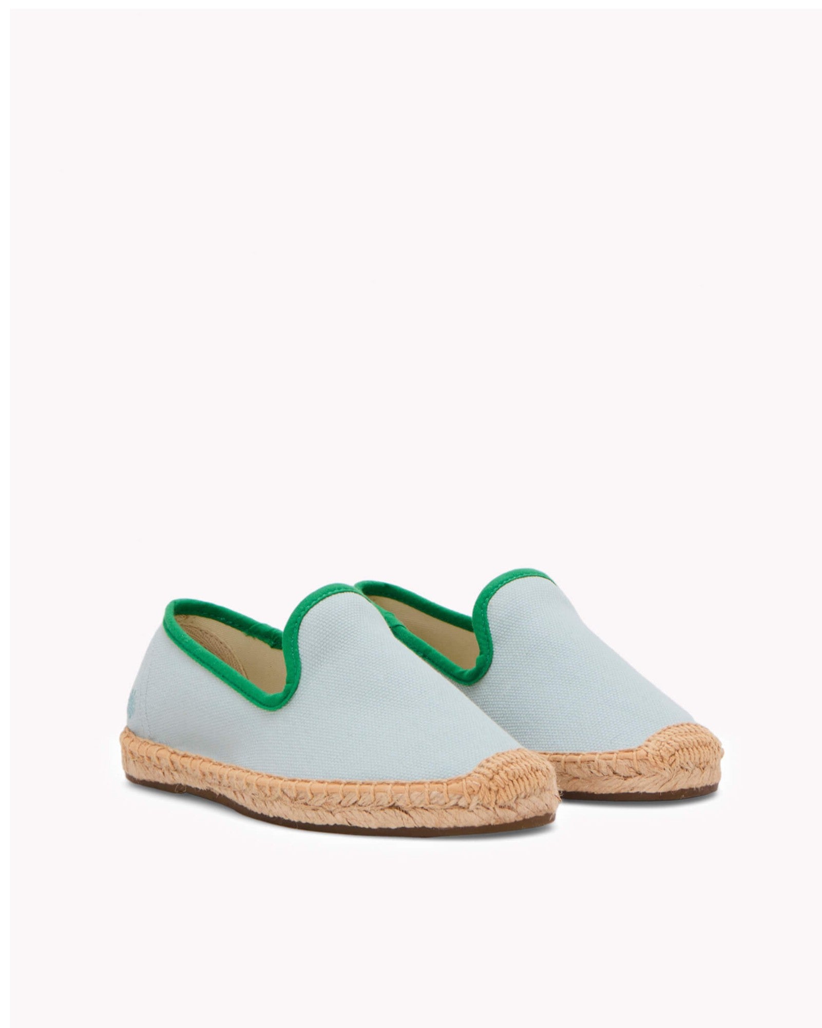 The Smoking Slipper - Contrast Piping - Mint / Green - Kids' - Kids' Espadrilles - Mint / Green - Soludos - 