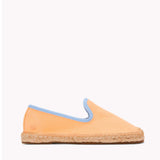 The Smoking Slipper - Contrast Piping - Peach / Blue - Kids' - Kids' Espadrilles - Peach / Blue - Soludos - 