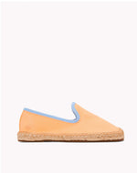 The Smoking Slipper - Contrast Piping - Peach / Blue - Kids' - Kids' Espadrilles - Peach / Blue - Soludos - 