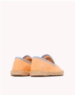 The Smoking Slipper - Contrast Piping - Peach / Blue - Kids' - Kids' Espadrilles - Peach / Blue - Soludos - 